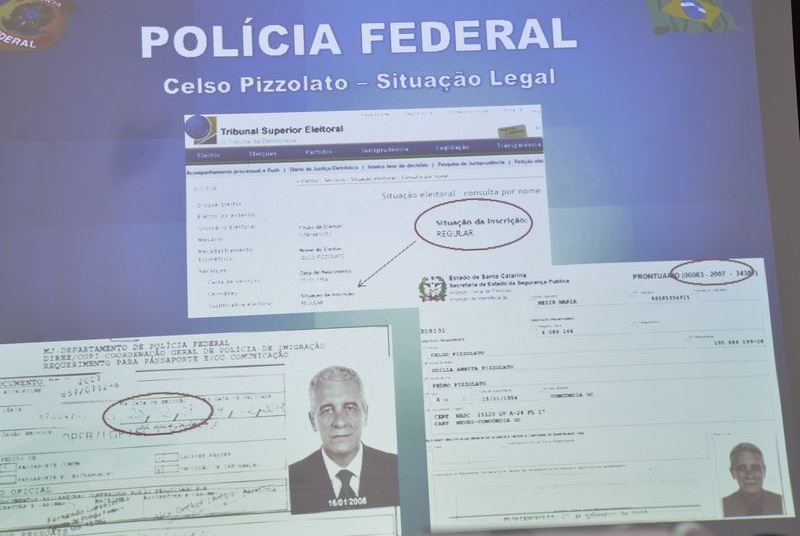 Documentos de Henrique Pizzolato, preso na Itália em fevereiro deste ano (Foto: Valter Campanato/Agência Brasil)