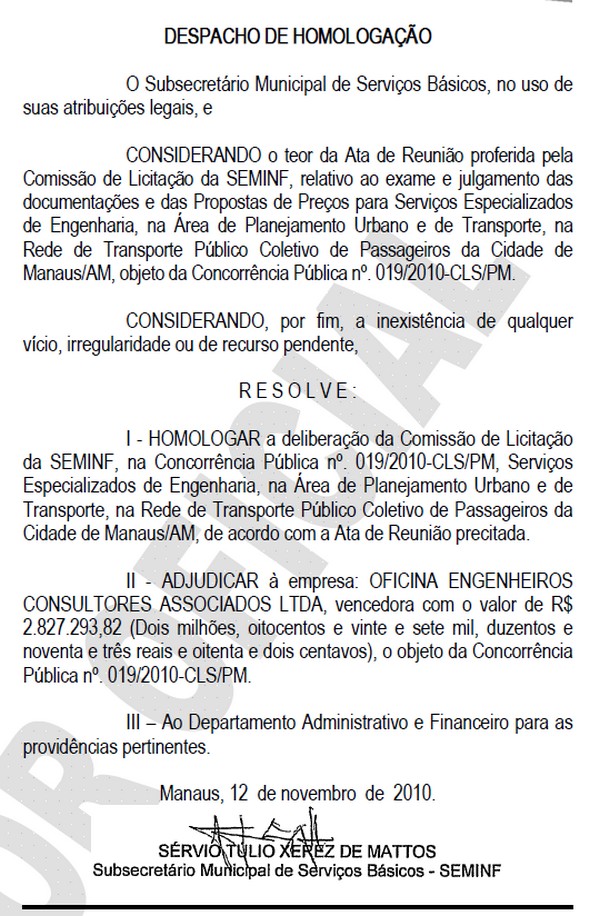 Oficina Consultores Homologacao