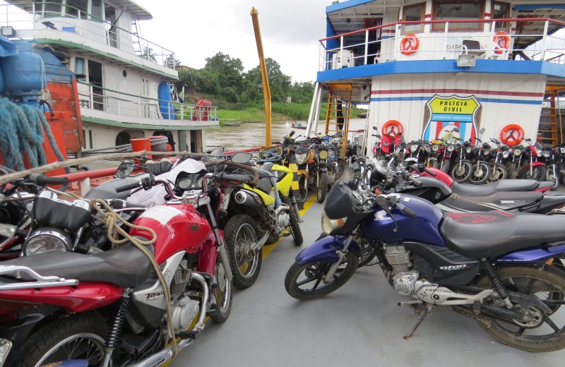 Polícia Civil recuperou motocicletas em diversos municípios do interior do Estado do Amazonas durante três meses de operação (Foto: Polícia Civil/Divulgação)