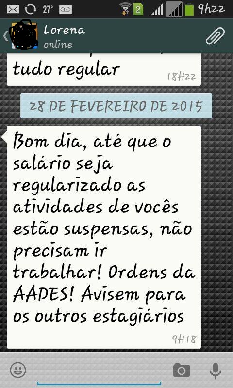 estagiarios aviso