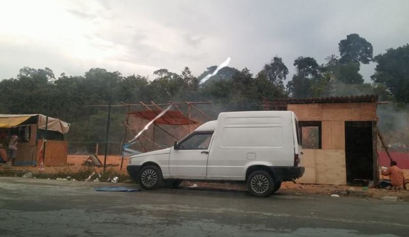 Invasores já armaram barraca em uma área de terras do Distrito Industrial 2, na zona leste de Manaus, onde deveriam ser instaladas fábricas (Foto: Divulgação)