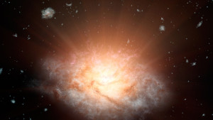 galaxia-mais-brilhante-universo