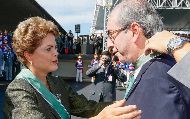 Eduardo Cunha já sinalizou, em nota, que está insatisfeito com a atuação do Palácio do Planalto e do PT no caso da denúncia ao STF (Foto: Roberto Stuckert Filho/PR)