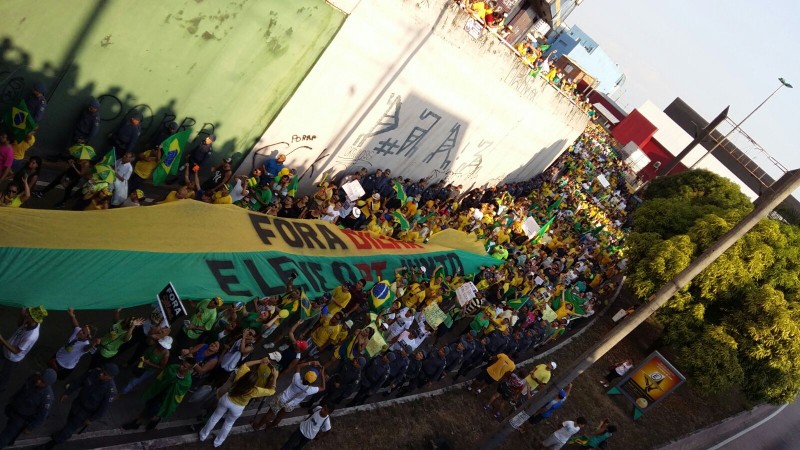  a manifestação em Manaus pela saída da presidente Dilma foi abaixo do esperado