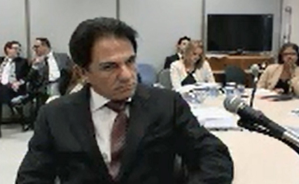 Augusto Ribeiro Mendonça durante depoimento nesta quarta-feira, na Justiça Federal, em Curitiba (Foto: Reprodução)