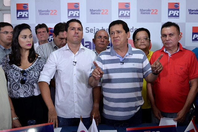 Marcelo Ramos se filia em evento concorrido na sede do PR em Manaus, na manhã deste sábado (Foto: Amazonas Atual)