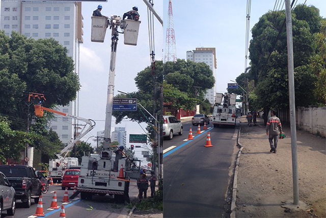 Desligamentos para manutenção vão ocorrer nos bairros Coroado e São José (Fotos: Divulgação)