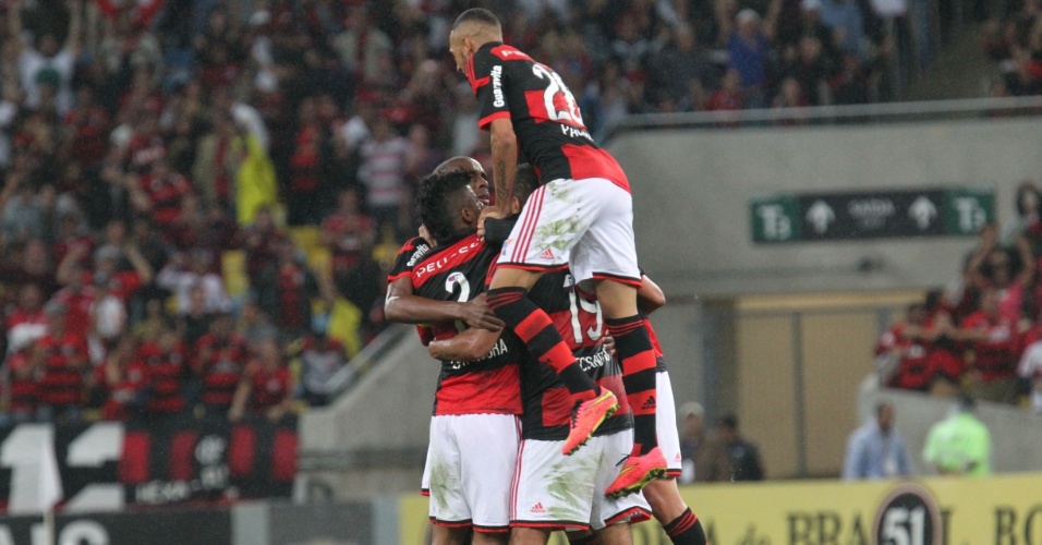 Flamengo comemora gol Foto Divulgação