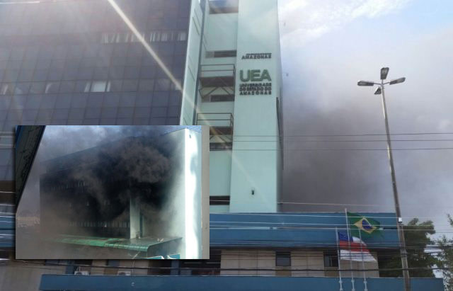 Apesar de o foto ter consumido apenas uma sala, a fumaça assustou quem passava perto do local (Foto: Divulgação)