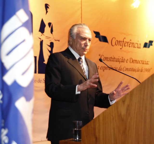 11/12/2015- São Paulo- SP - Brasil- Vice-presidente da República Michel Temer participa do Congresso do Instituto de Direito Público de São Paulo (IDP-SP).