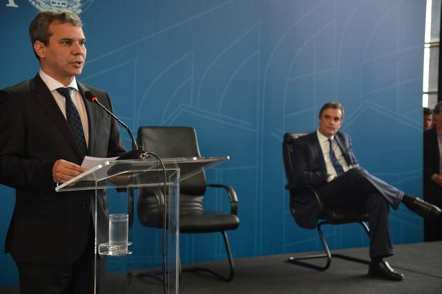 Brasília - O novo ministro da Justiça, Wellington César Lima e Silva, durante cerimônia de transmissão de cargo (Valter Campanato/Agência Brasil)