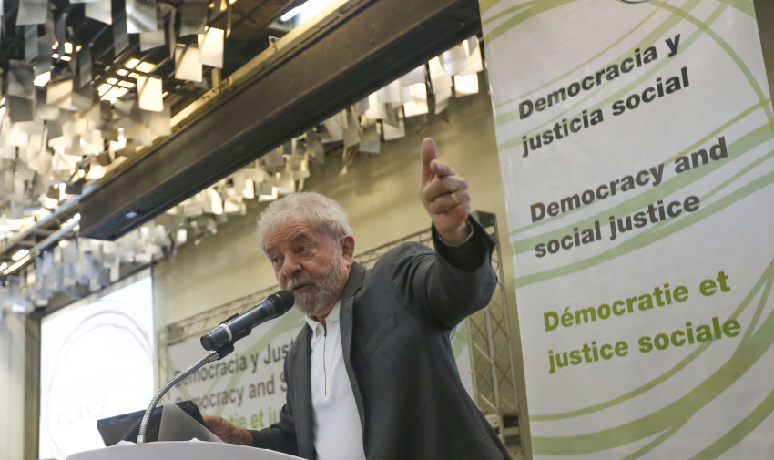Sao Paulo 25/04/2016 Ex-Presidente do Lula durante evento Progressive Alliance. Foto Paulo Pinto/Agencia PT