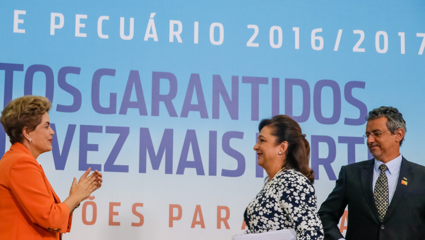 Brasília - DF, 04/05/2016. Presidenta Dilma Rousseff durante cerimônia de Lançamento do Plano Agrícola e Pecuário 2016/2017 no Palácio do Planalto. Foto: Roberto Stuckert Filho/PR