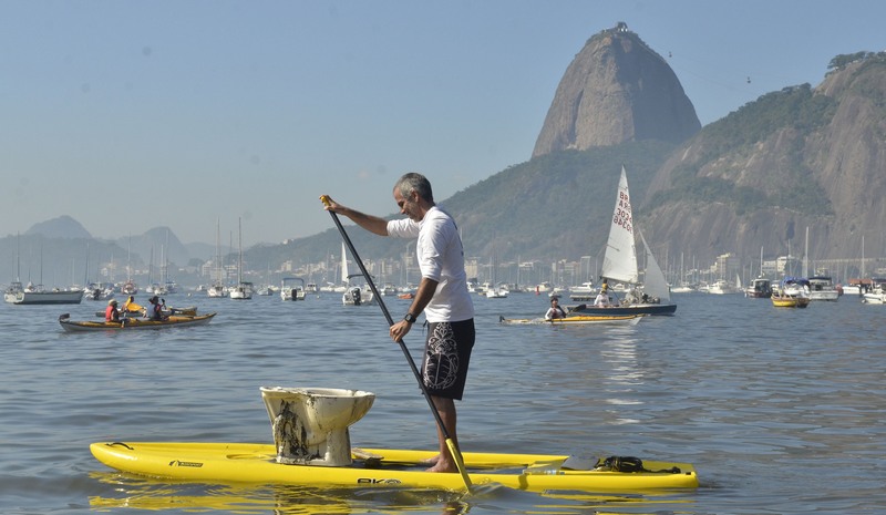 Poluição na Baía de Guanabara não deve atrapalhar disputas, dizem velejadores brasileiros (Foto: Fernando Frazão/ ABr)