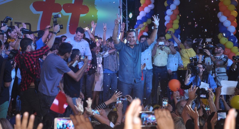 Ao confirmar candidatura, Henrique Oliveira criticou e 'descriticou' adversários na convenção (Foto: Divulgação)