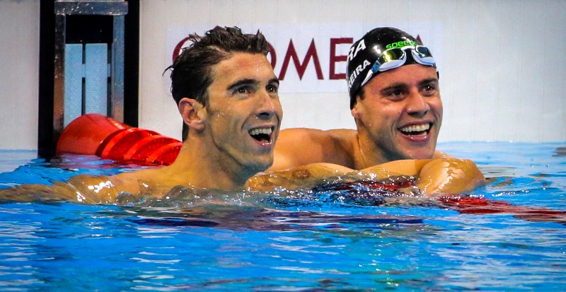 Thiago Pereira e Michael Phelps farão duelo nos 400m medley (Foto: Ministério do Esporte)