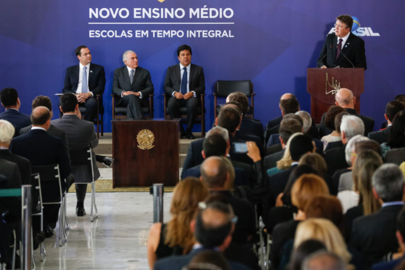 Brasília - DF, 22/09/2016. Presidente Michel Temer durante cerimônia de lançamento do novo ensino médio. Foto: Carolina Antunes/PR