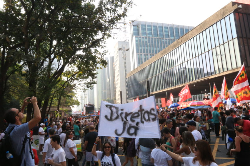 Paulo- SP, Brasil- Manifestação contra o governo de Michel Temer na avenida Paulista, em São Paulo. Foto: Roberto Parizotti/ CUT