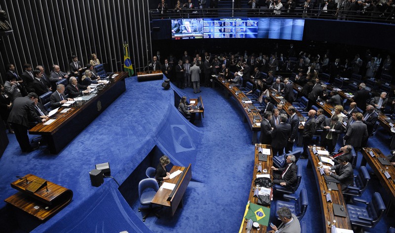 Plenário do Senado votou por manter direitos políticos da presidente cassada Dilma Rousseff (Foto: Ag. Senado)