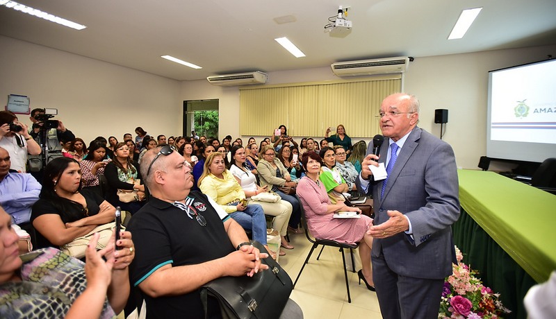 Governador José Melo fez discurso de conciliação em evento de gestores estaduais (Foto: Bruno Zanardo/Secom)