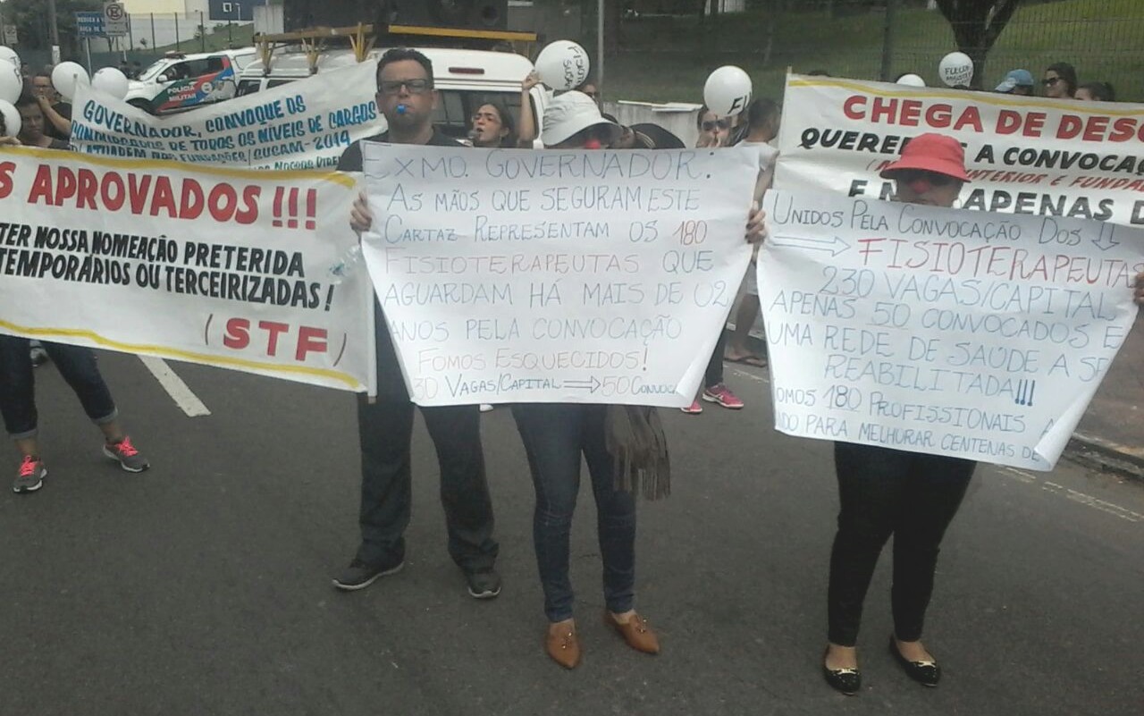 Concursados Susam protesto (Foto: Divulgação)