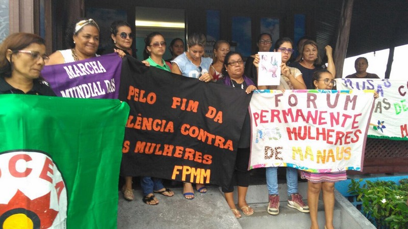 Maria Lídia - Manifestação Manaus (Foto: Francy Guedes/Divulgação)