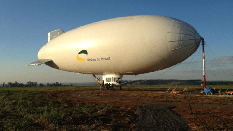 Teste do primeiro dirigível para o transporte de carga ocorreu em São Paulo (Foto: Airship do Brasil/Divulgação)