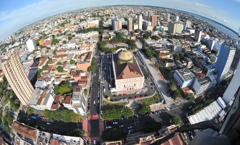 Vista aérea de Manaus, capital do Amazonas. Estado perdeu posições em ranking sobre boa gestão pública (Foto: Chico Batata/Agecom)