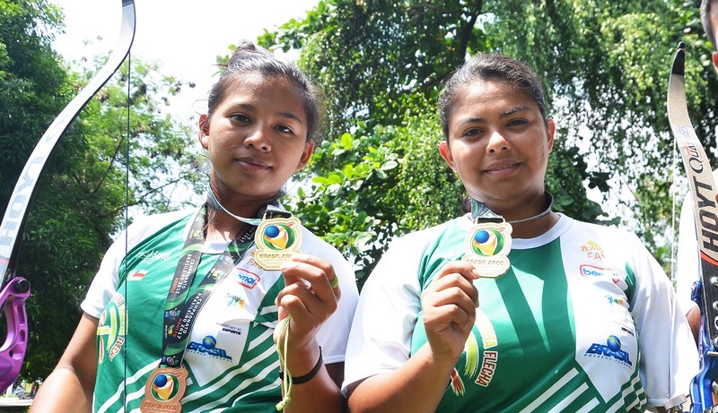 Anne Marcele e Graziela Yaci obtiveram resultado inédito para o Amazonas (Foto: Tácio Melo/Secom)