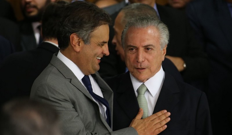 Encontro entre Aécio Neves e Michel Temer não estava previsto na agenda do presidente (Foto: Marcello Casal Jr/Agência Brasil)