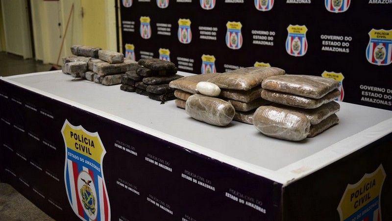 Polícia Civil apreende 50 quilos de drogas vindas do interior do Estado (Foto: Bruno Zanardo/SSP-AM)