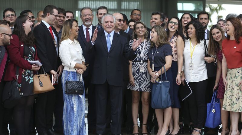 Presidente Michel Temer recebeu jornalistas no Palácio do Planalto para café da manhã nesta sexta-feira (Foto: José Cruz/ABr)