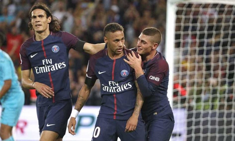 Neymar e Cavani enfrentarão time de Cristiano Ronaldo no mata-mata da Liga (Foto: C. Cavelle/SG/Divulgação