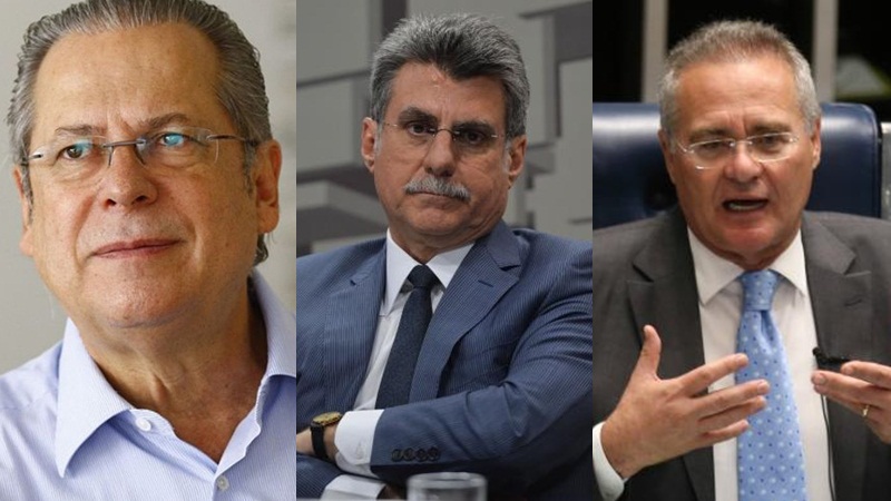 José Dirceu, Romero Jucá e Renan Calheiros são investigados por suposto recebimento de propina da Odebrecht (Foto: Agencia Brasil)