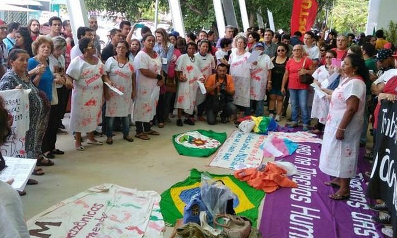 Movimento Dandara fez protesto em delegacia de polícia em Manaus (Foto: Divulgação)
