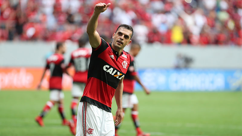 Rodolfo marcou o gol do triunfo flamenguista que garantiu vaga na semifinal (Foto: Gilvan de Souza/Flamengo)