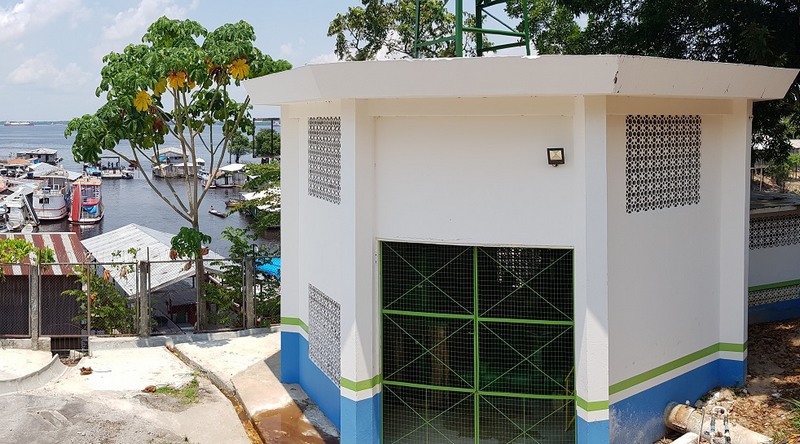 Corte no fornecimento de energia afetará unidade de captação de água da Manaus Ambiental (Foto: Arsam/Divulgação)
