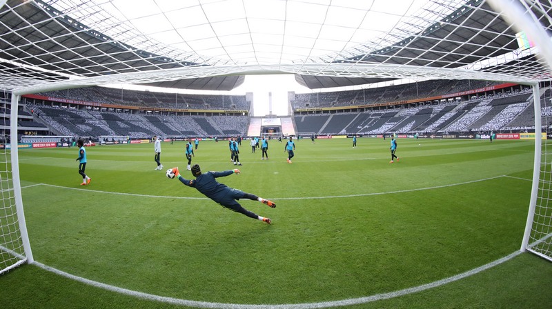 Jogadores treinaram no Estádio Olímpico de Berlim para o amistoso desta terça contra a Alemanha (Foto: Lucas Figueiredo/CBF)
