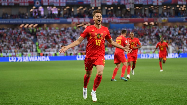 Januzaj festeja gol que garantiu a vitória da Bélgica sobre a Inglaterra (Foto: Fifa/Divulgação)