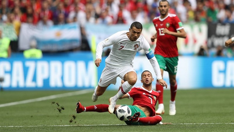 Cristiano marcou um gol aos quatro minutos do primeiro tempo e garantiu a vitória de Portugal contra o Marrocos (Foto: Fifa/Divulgação)