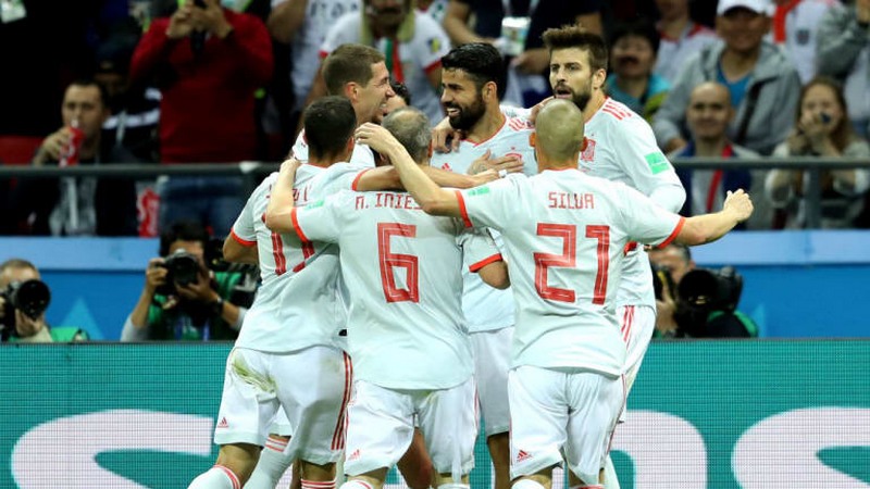 Diego Costa festeja gol contra o Irã que manteve a Espanha com chances de classificação (Foto: Fifa/Divulgação)