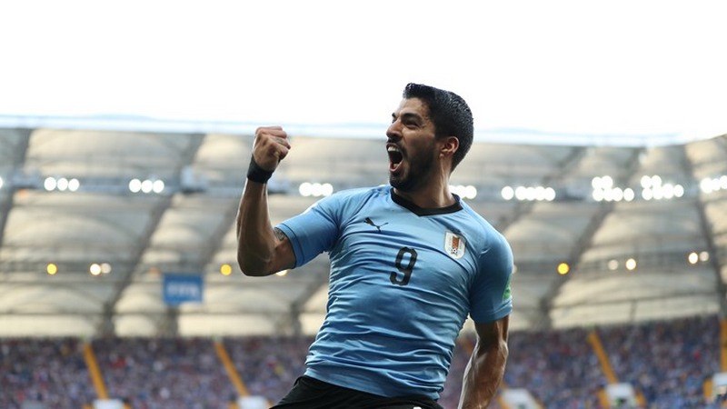 Luis Suárez marcou o gol da vitória e classificação do Uruguai contra a Arábia Saudita (Foto: Fifa/Divulgação)