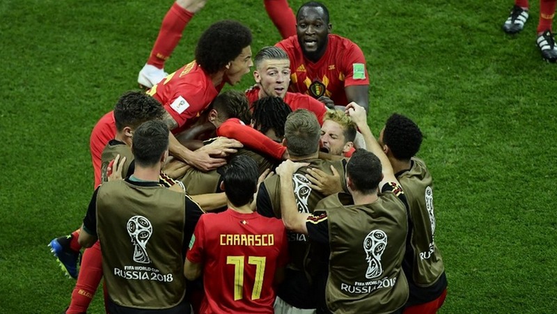 Belgas festejaram gol no último minuto que garantiu vaga nas quartas de final (Foto: Fifa/Divulgação)