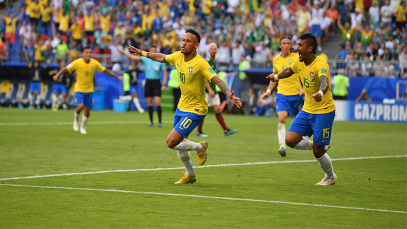 Neymar marcou o primeiro gol do Brasil na vitória sobre o México por 2 a 0 (Foto: Fifa/Divulgação)