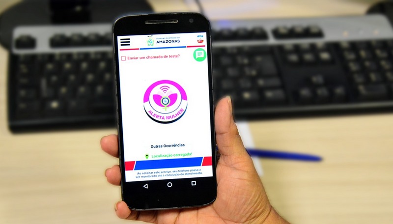 Com aplicativo, mulheres podem pedir socorro policial e proteção para atendimento imediato (Foto SSP-AM/Divulgação)