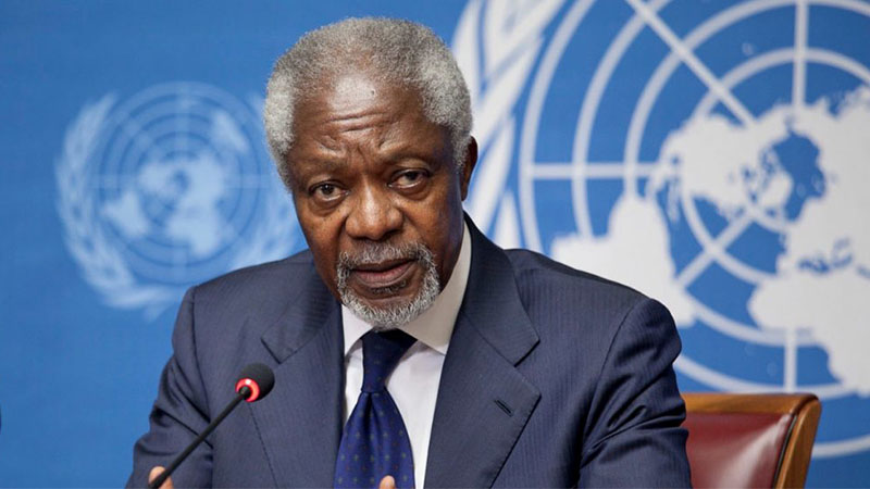 Kofi Annan ganhou o Nobel da Paz e foi contra a guerra dos EUA contra o Iraque (Foto: ONU/Divulgação)