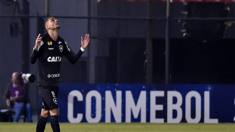 Luiz Fernando comemora gol para o Botafogo, mas time perdeu na Sul-Americana (Foto: Divulgação/Conmebol)
