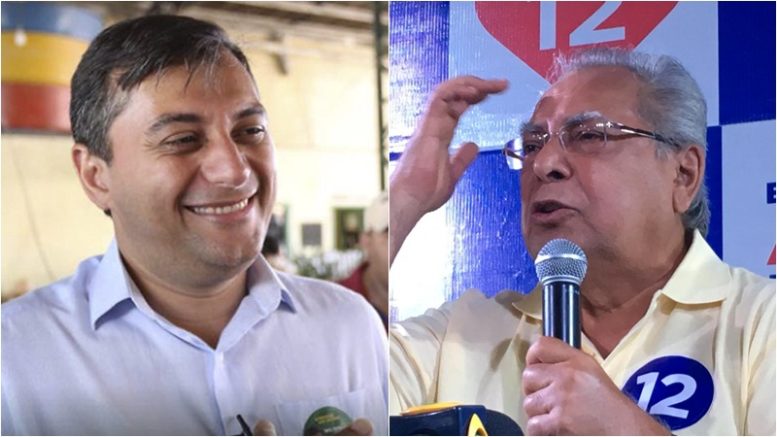 Wilson Lima mantém liderança em pesquisa de intenção de voto no segundo turno. Amazonino aparece em segundo (Fotos: Divulgação)