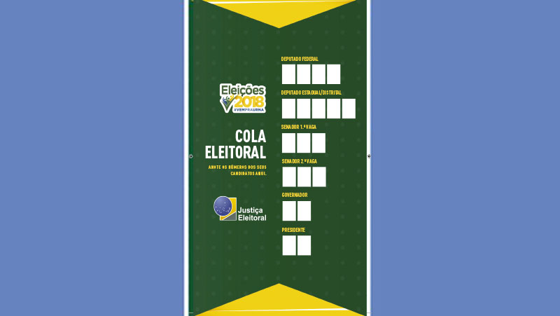 Para facilitar o pleito, o eleitor pode fazer uma 'cola' com os números dos candidatos (Foto: TSE/Divulgação)