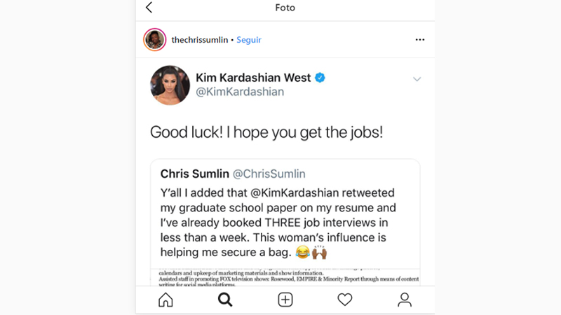 Chris Sumlin twitter Kim Kardashian